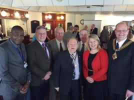 The President with recipients of this years charities which were supported by the Tree of Light.